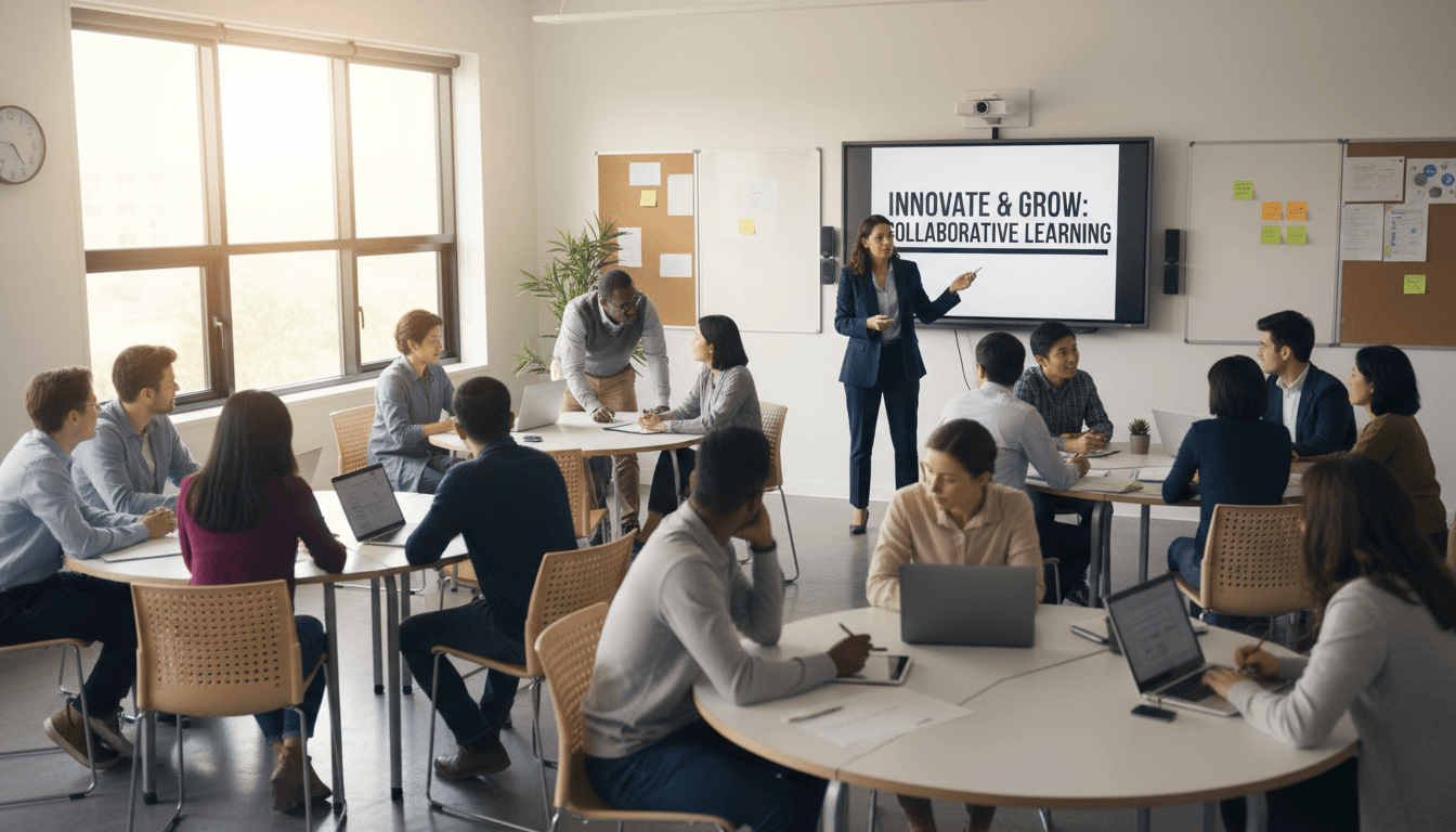 Instrutores experientes da Excel Tecnologia em ambiente de ensino profissional