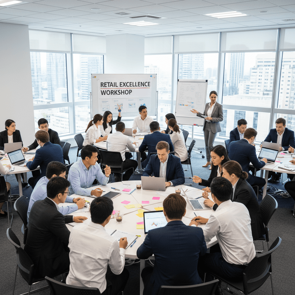 Aula prática do curso com alunos realizando exercícios e dinâmicas