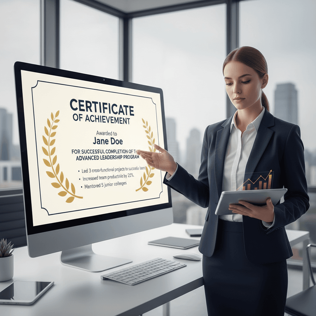 Aluno recebendo certificado de conclusão do curso